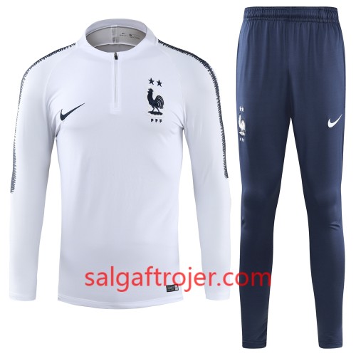 Frankrig 2 Stars Sweatshirt Dragt Hvid 2018 Frankrig 2 Stars Sweatshirt Dragt Hvid 2018